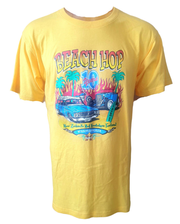 Vintage (2010) Beach Hop NZ Yellow T-Shirt (Large)