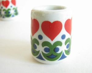 Vintage 70s West German Set of 6 Christmas Candle Holders Planet Retro NZ