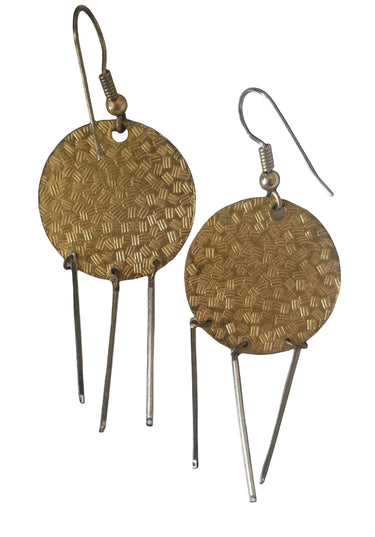 Vintage Black & Gold Oriental Earrings Planet Retro NZ 2
