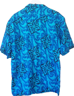 Vintage Blue Hawaii Tiki Men's Shirt (XL)