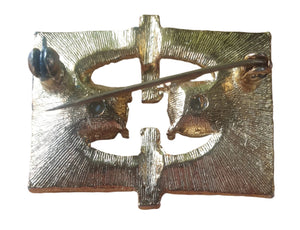 Vintage Brutalist Costume Jewellery Brooch