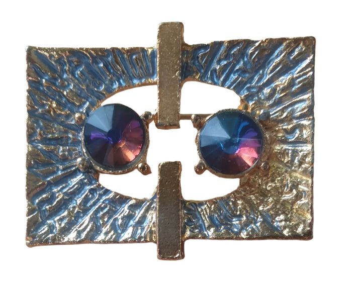 Vintage Brutalist Costume Jewellery Brooch
