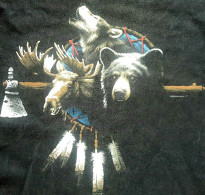 Vintage Canadian Animals Ladies T-Shirt (Small) Vintage Graphic T Shirts NZ Vintage Clothing NZ at Planet Retro NZ 2