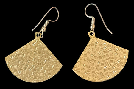 Vintage Enamel Cloisonné Fan Earrings Planet Retro NZ 2