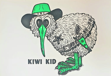 Vintage Kiwi Kids Vinyl Placemats Pair Planet Retro New Decor Tableware