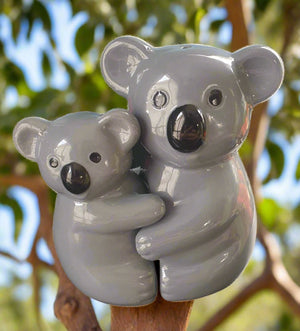 Vintage Koala Bears Cuddling Salt & Pepper Set Planet Retro NZ