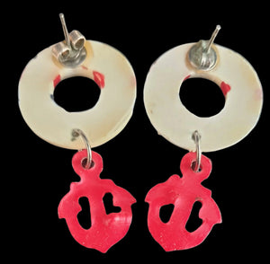 Vintage Marine Patriotic USA Earrings
