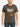 Man wearing a dark gray t-shirt with 'Negan' graphic design on a white background