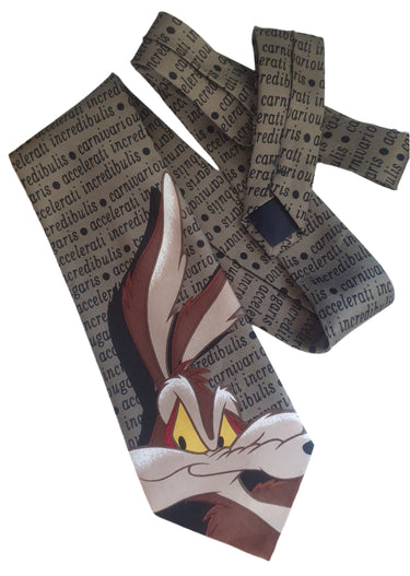 Wile E Coyote Tie (Korea) New Vintage Clothing Accessories NZ Planet Retro 2