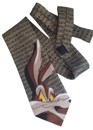 Wile E Coyote Tie (Korea) New Vintage Clothing Accessories NZ Planet Retro 2