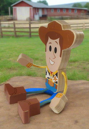 Woody Toy Story - Wooden Bendy Toy Vintage Toys Collectables Planet Retro NZ 4