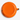 An orange enamel pan with a small black handle tip, photographed from a top-down angle on a clean white background.