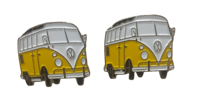 Cufflinks - Yellow VW Combi Vans