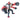 Ben 10 Four Arms Toy figure with red, black, and white colors on a white background