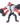 Ben 10 Four Arms Toy figure with red, black, and white colors on a white background