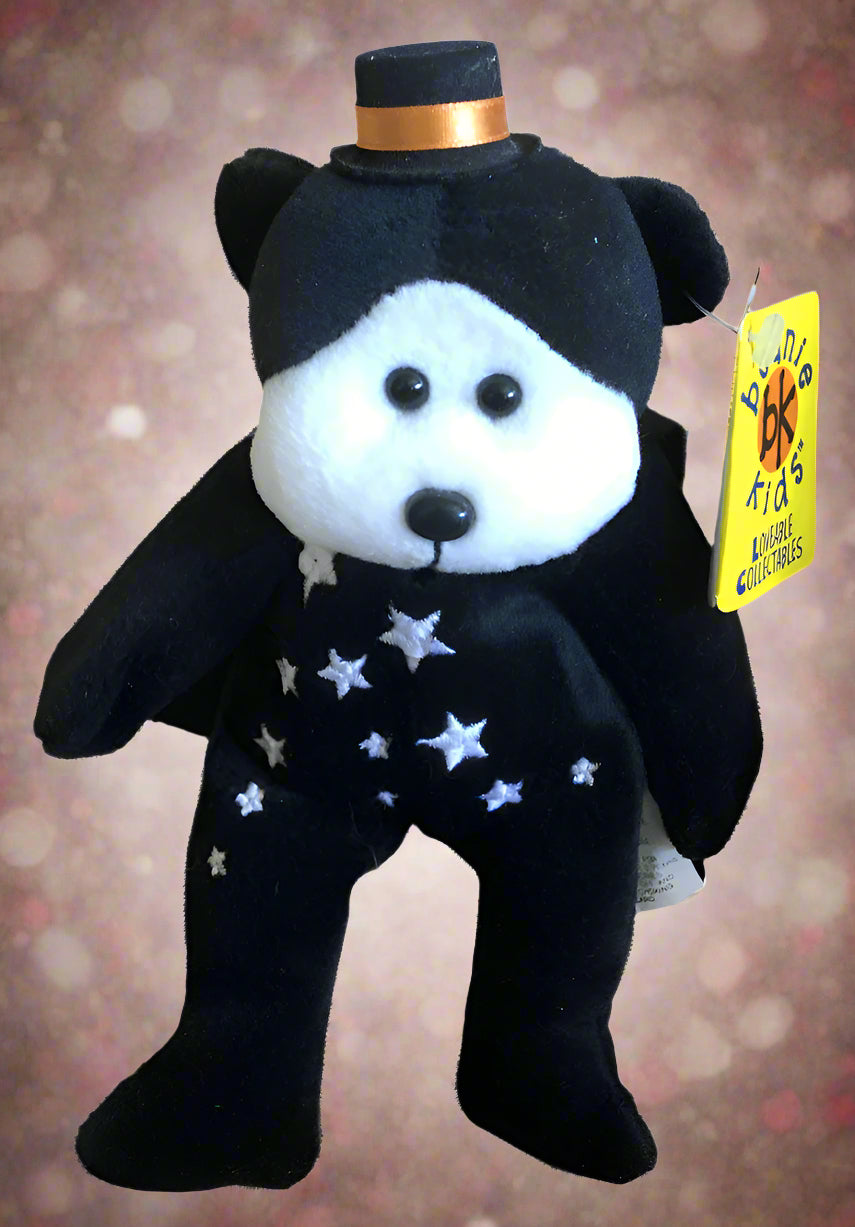 bk bear magician beanie plush toy doll vintage planet retro nz