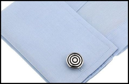 Silver & Black Target Cufflinks