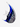 Blue and amethyst Murano-style art glass angelfish sculpture with feathered pattern detailing and elegant flowing form.