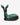 Vintage Blue Mountain Pottery reclining deer ceramic figurine in green, turquoise and black reflow glaze - product photograph 4