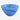 Blue swirled glass bowl showing interior and asymmetrical rim