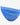 Blue swirling glass bowl with dramatic sloping rim, front view