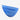 Blue swirling glass bowl with dramatic sloping rim, front view