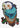 Sequined owl design embroidered patch on a grey background