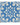 Brenda Bridget NZ retro Sapele mahogany serving platter with blue and white ceramic tile