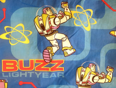 Buzz Lightyear cotton fabric print at Planet Retro NZ