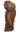 Rear view of carved resting man sculpture
