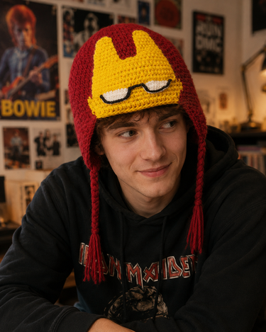 Iron Man Handmade Beanie Laplander Hat