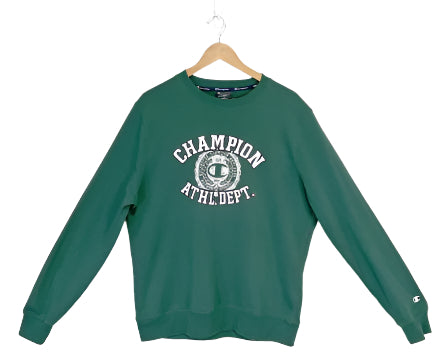 Champion - ATHL DEPT Green Sweatshirt (Large) vintage new clothing planet retro nz