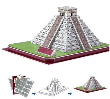 Model Kit / Jigsaw - 3D Puzzle Maya Pyramid Planet Retro New Vintage Toys Games Collectables 2