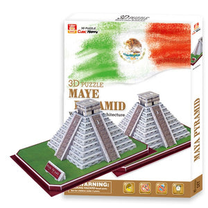 Model Kit / Jigsaw - 3D Puzzle Maya Pyramid Planet Retro New Vintage Toys Games Collectables