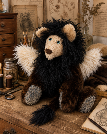 Lion Bear – One-of-a-Kind Handmade Artist Display Bear 45cm