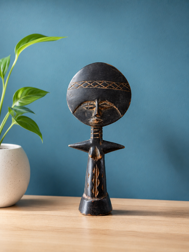 Vintage Ashanti Akuaba Style Wooden Fertility Figure