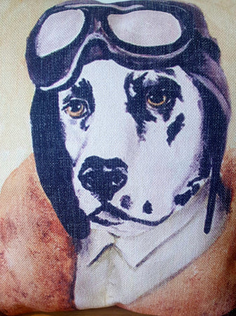 Dog Gone Dalmatian Pilot Cushion Cover