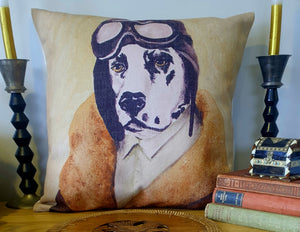 Dog Gone Dalmatian Pilot Cushion Cover