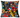 Día de los Muertos Village Black handmade cushion cover front studio view