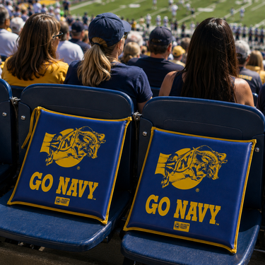 Vintage US Navy Midshipmen Stadium Cushions (Pair)