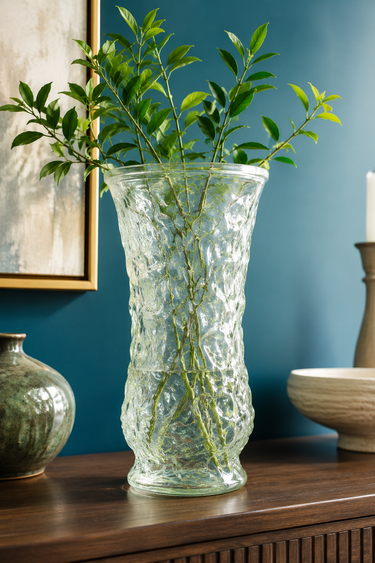 Vintage Hoosier Glass Textured Vase – USA