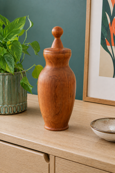 Vintage New Zealand Rimu Lidded Vessel (1994)