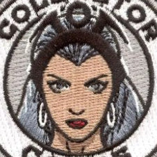 Marvel Collector Corps patch with a X-men's Storm and the Marvel logo.