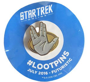 Star Trek Live Long Prosper Enamel Pin / Brooch New Vintage Planet Retro NZ