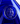 Crowned face medallion detail on Erik Höglund attributed cobalt blue bottle