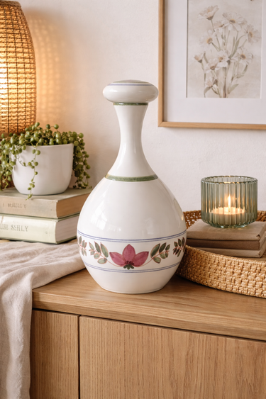 Iden Pottery Rye Sussex Lidded Jug – 31cm – Vintage English 1970s