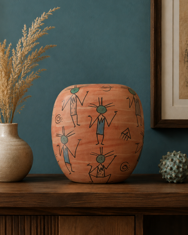 Xtatic NZ Hand-Painted Sculptural Flower Vessel