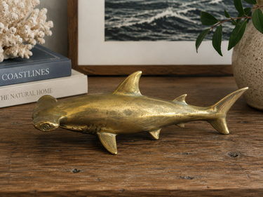 Solid Brass Hammerhead Shark