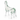 Hand blown clear glass horse figurine side rear view