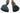 Pair of hand-carved African style wooden male and female figure sculptures with bead detail